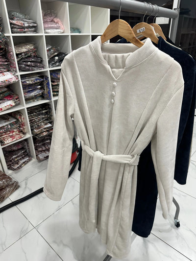 The Knit Studio | Ladies Co Ord Ribbed 2 Piece Top & Bottoms Womenswear | TKS010-Button (5 Colours)