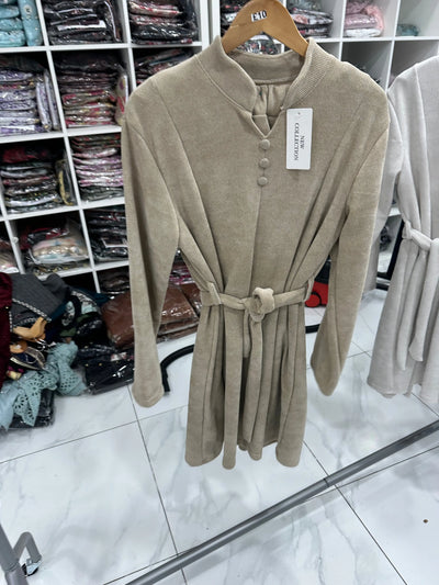 The Knit Studio | Ladies Co Ord Ribbed 2 Piece Top & Bottoms Womenswear | TKS010-Button (5 Colours)