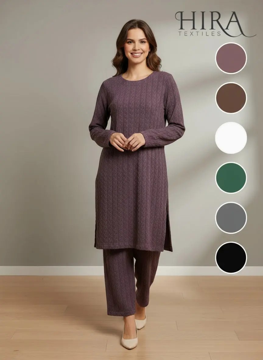 The Knit Studio | Ladies Co Ord Winter 2 Piece Top & Bottoms Womenswear | TKS008-Long (6 Colours)