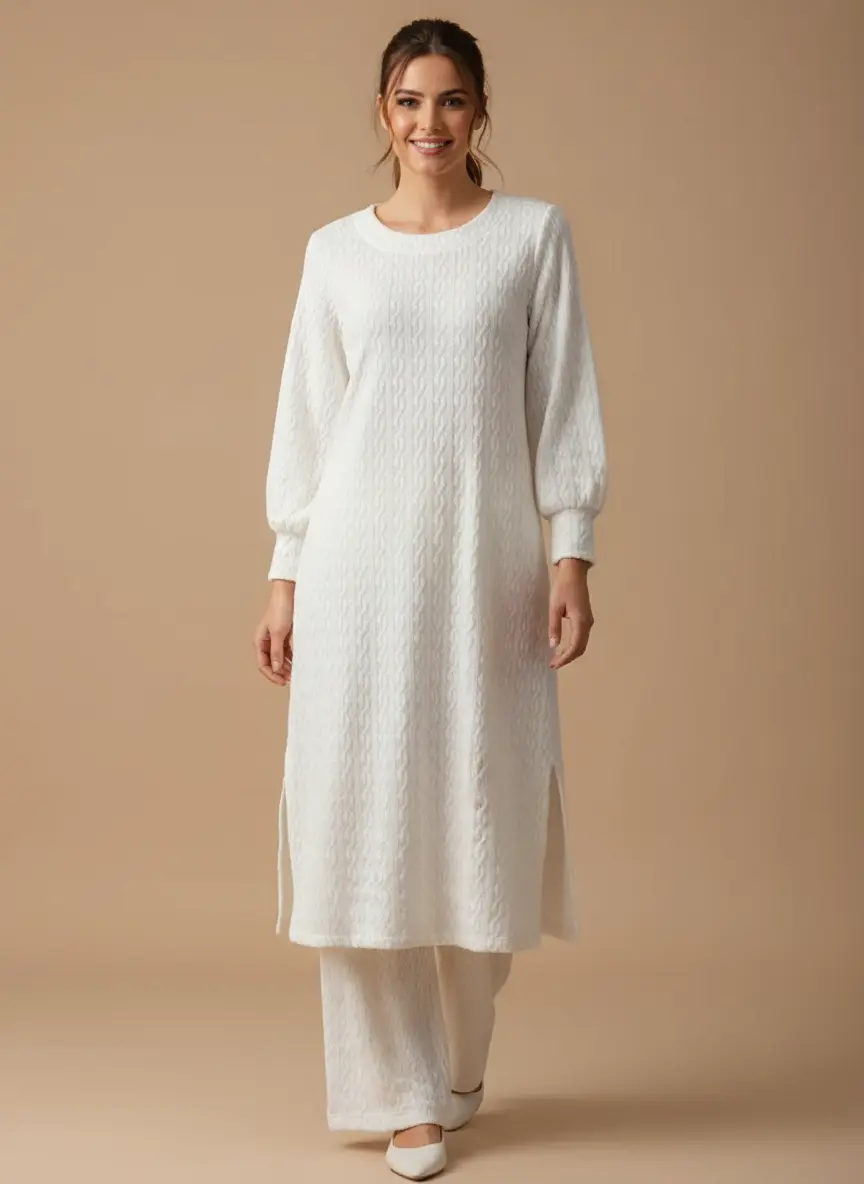 The Knit Studio | Ladies Co Ord Winter 2 Piece Top & Bottoms Womenswear | TKS008-Long (6 Colours)